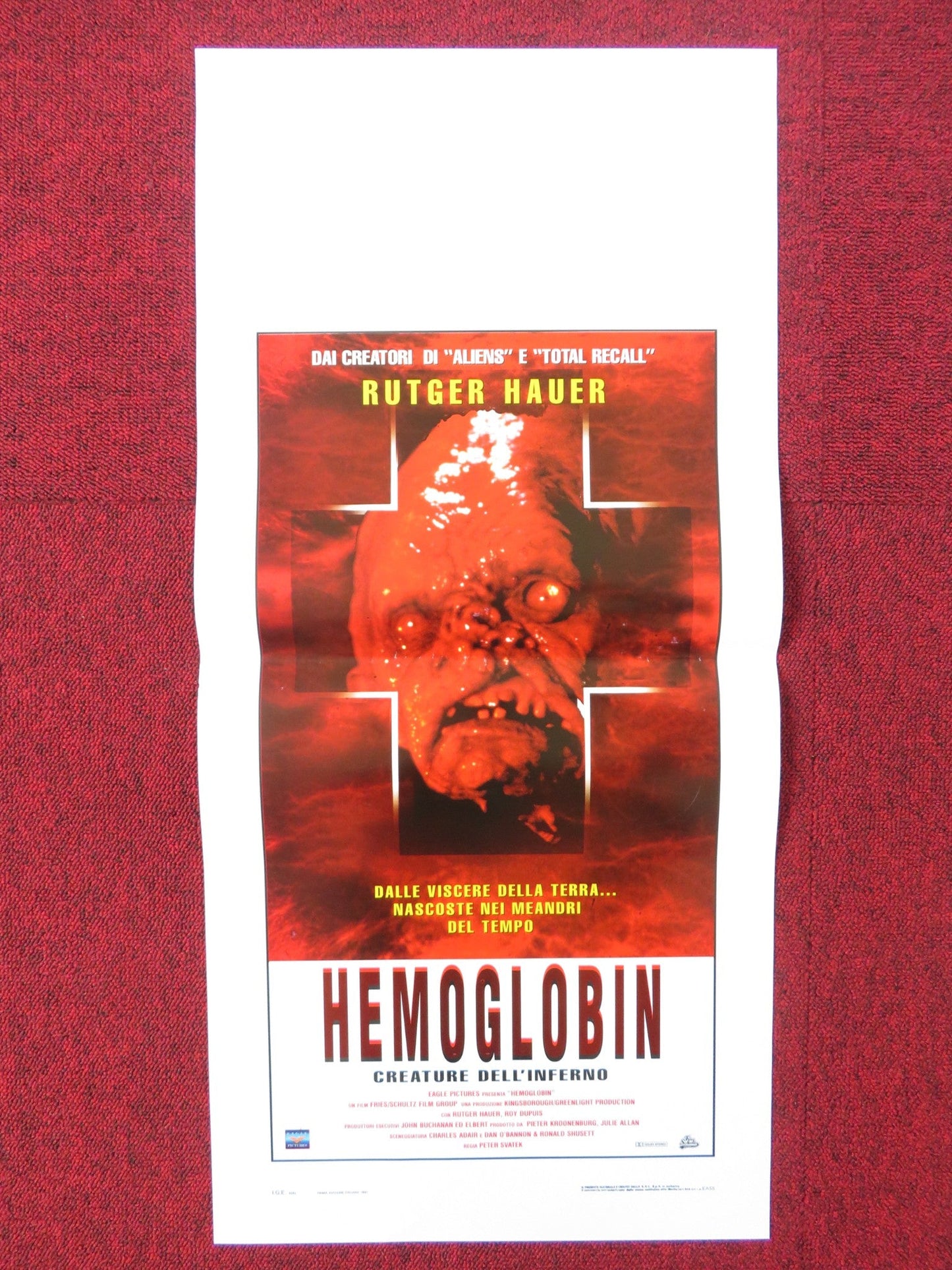 HEMOGLOBIN ITALIAN LOCANDINA POSTER RUTGER HAUER ROY DUPUIS 1997 Rendezvous Cinema Movie posters