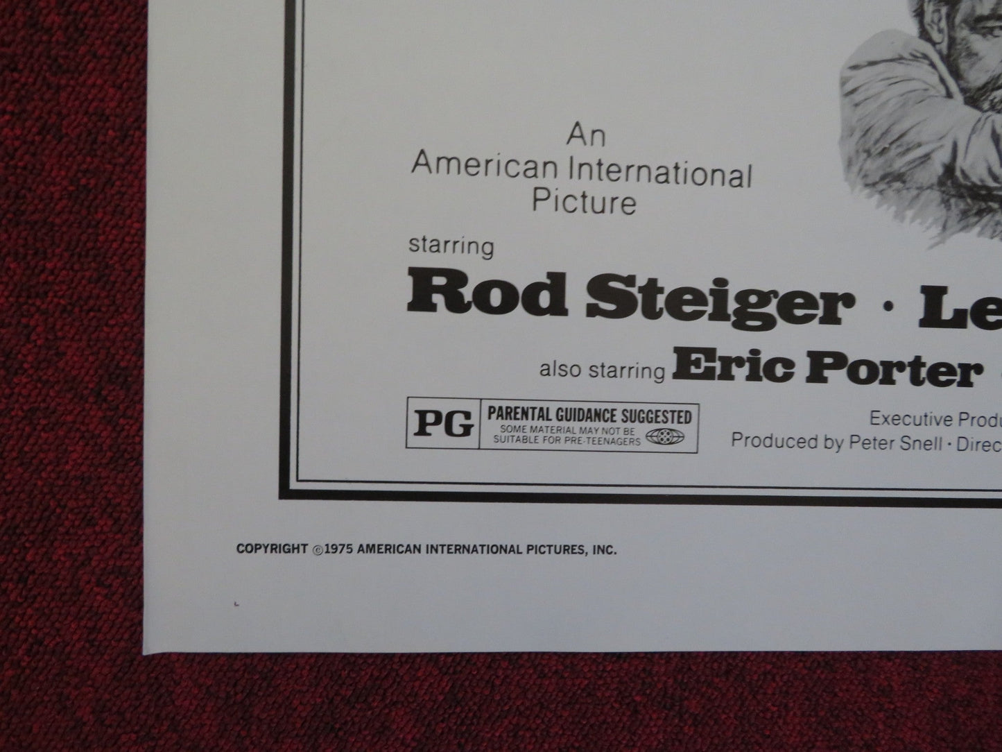 HENNESSY - STYLE B FOLDED US ONE SHEET POSTER ROD STEIGER LEE REMICK 1975 Rendezvous Cinema Movie posters