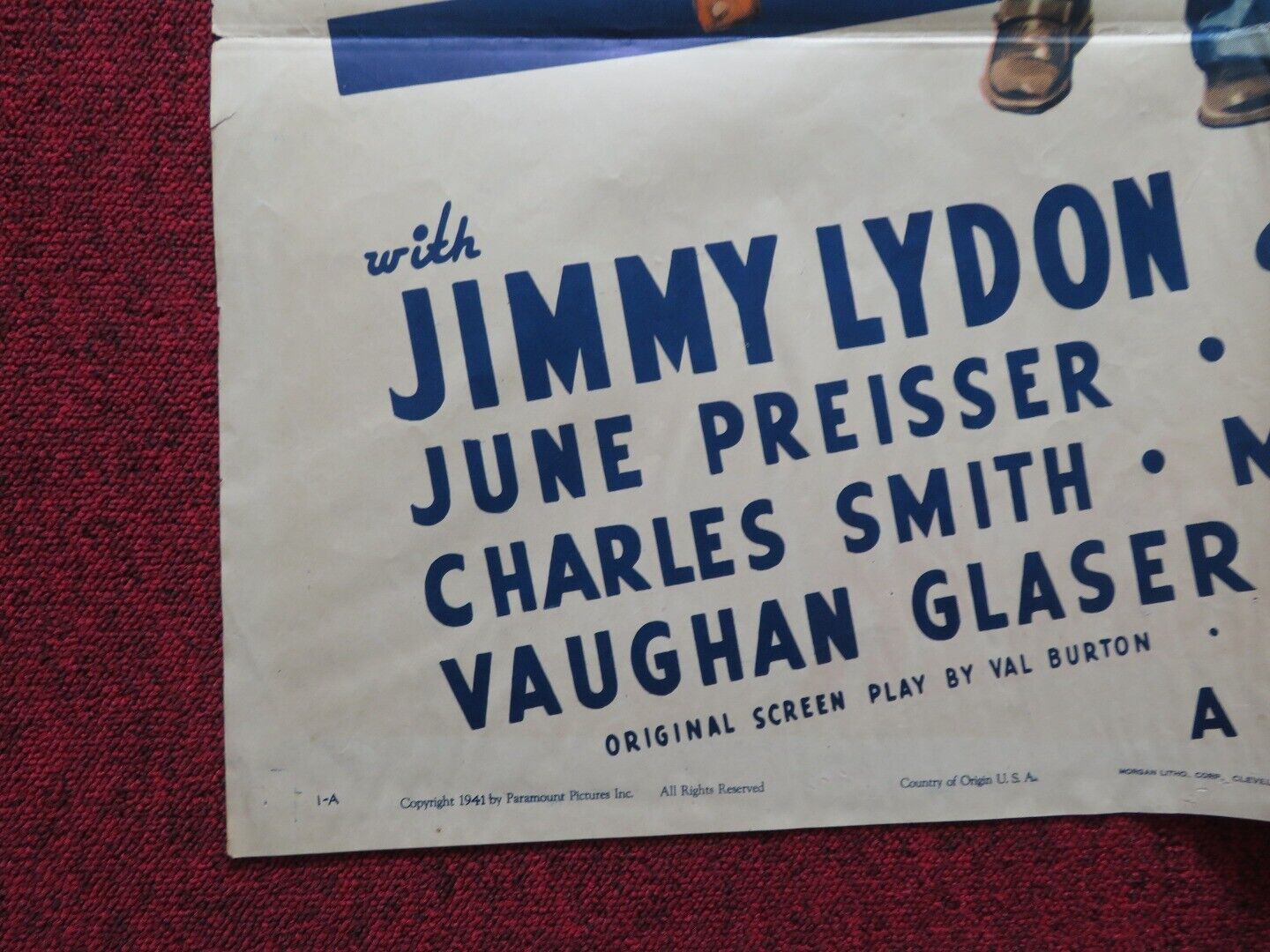 HENRY ALDRICH FOR PRESIDENT FOLDED US ONE SHEET POSTER JIMMY LYDON PREISSER 1941 Movie posters