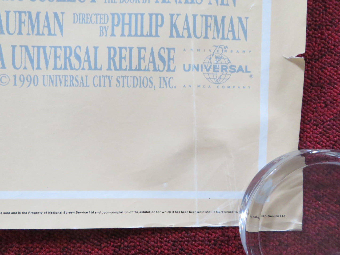 HENRY AND JUNE UK QUAD (30"x 40") ROLLED POSTER FRED WARD UMA THURMAN 1990 Rendezvous Cinema Movie posters