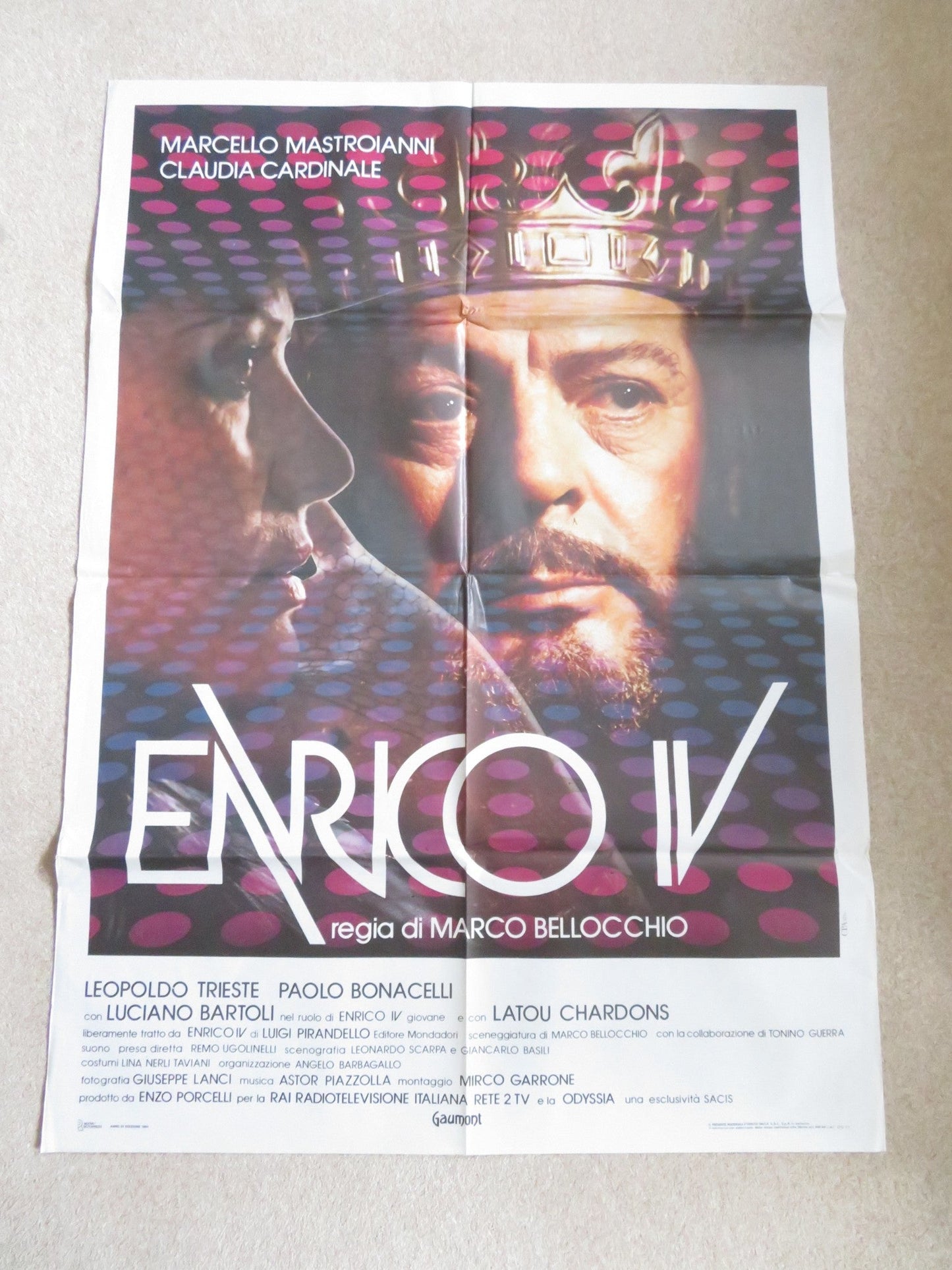 HENRY IV ITALIAN 2 FOGLIO POSTER MARCELLO MASTROIANNI CLAUDIA CARDINALE 1984 Rendezvous Cinema Movie posters