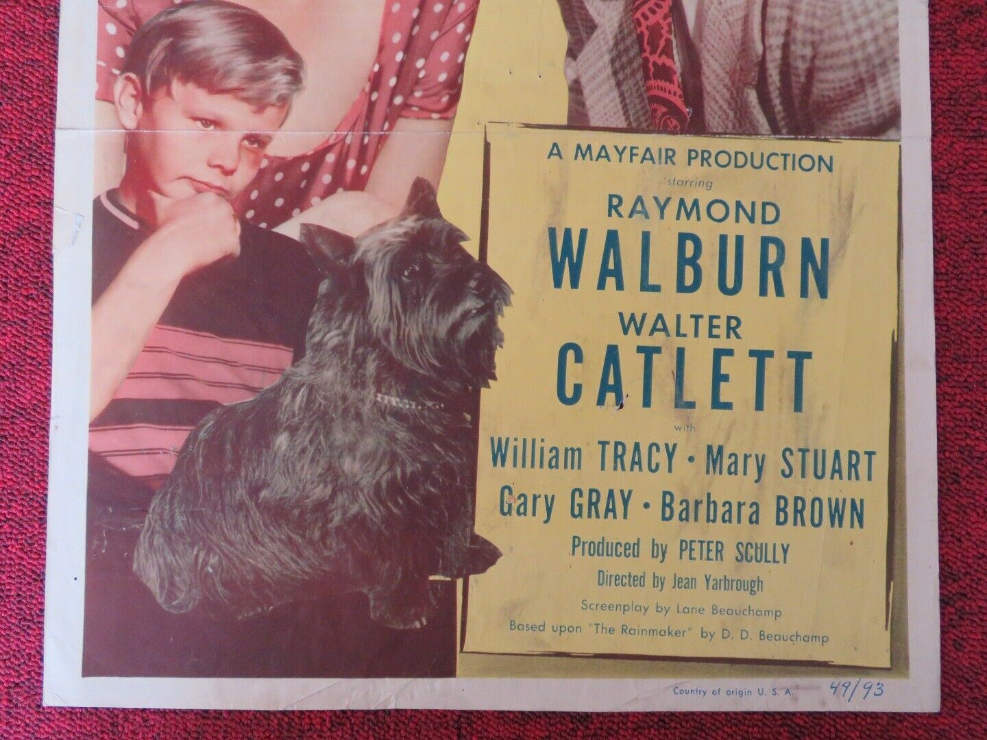 HENRY, THE RAINMAKER US INSERT (14"x 36") POSTER RAYMOND WALBURN 1949 Movie posters