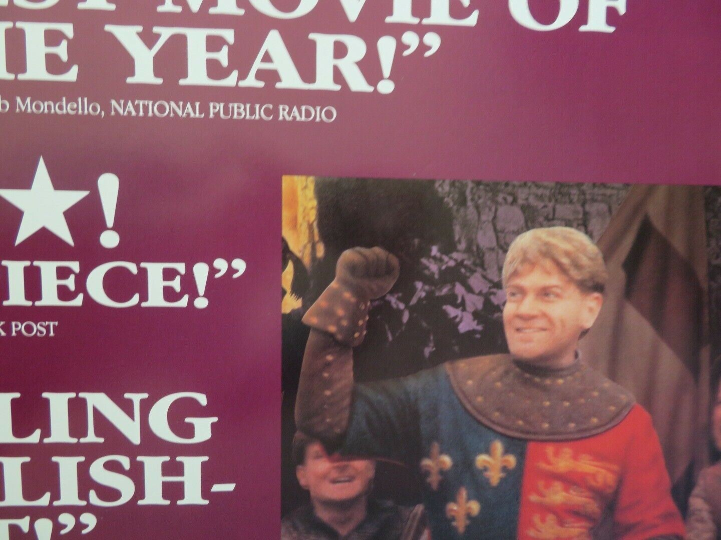 HENRY V US ONE SHEET ROLLED POSTER KENNETH BRANAGH 1989 Movie posters