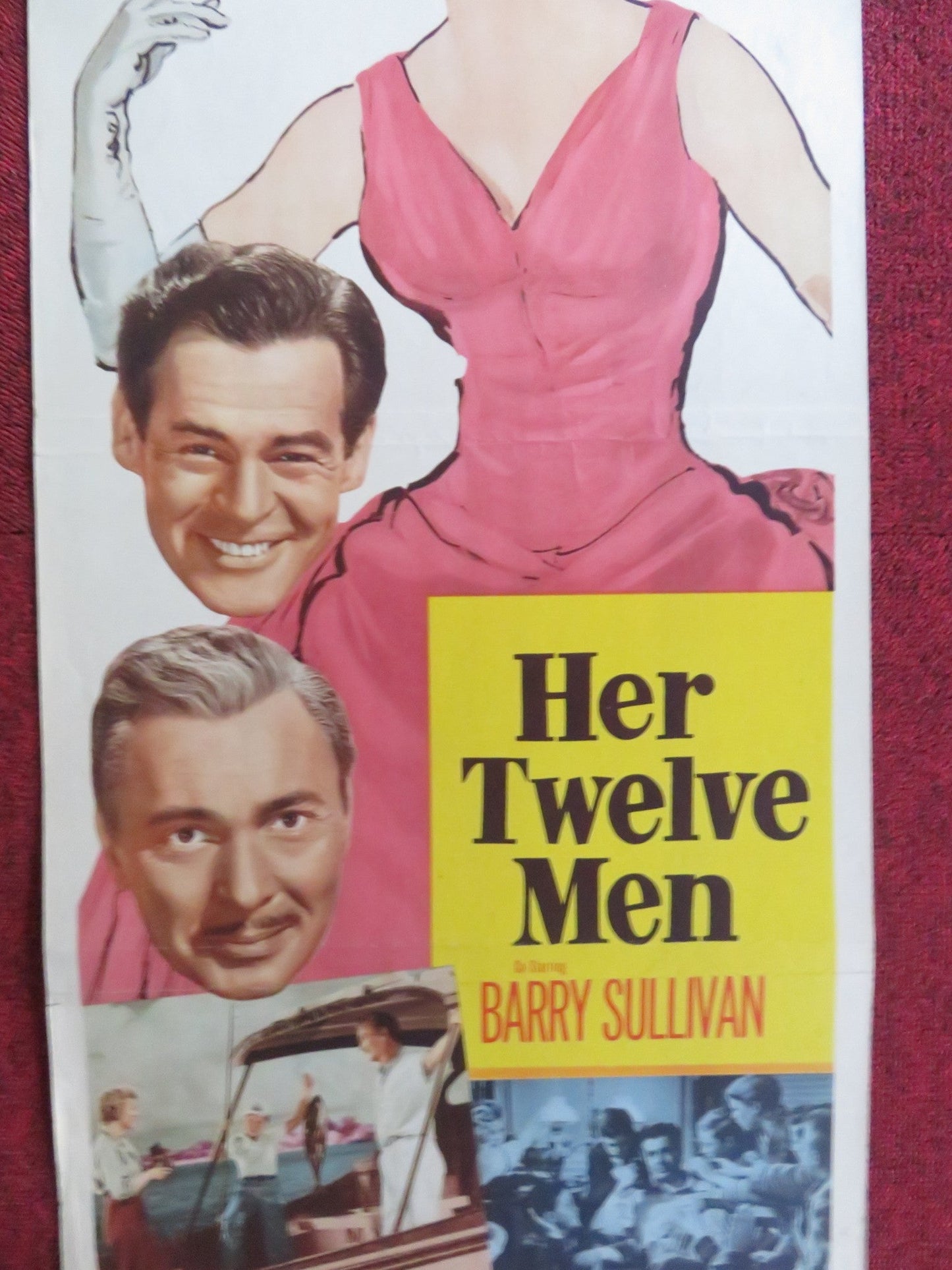 HER TWELVE MEN US INSERT (14"x 36") POSTER GREER GARSON ROBERT RYAN 1954 Rendezvous Cinema Movie posters