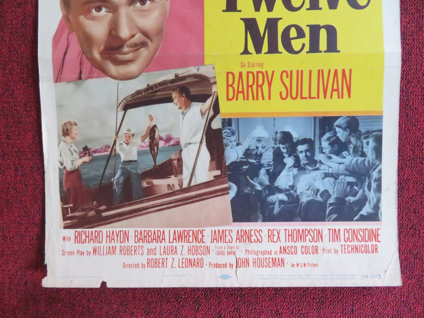 HER TWELVE MEN US INSERT (14"x 36") POSTER GREER GARSON ROBERT RYAN 1954 Rendezvous Cinema Movie posters