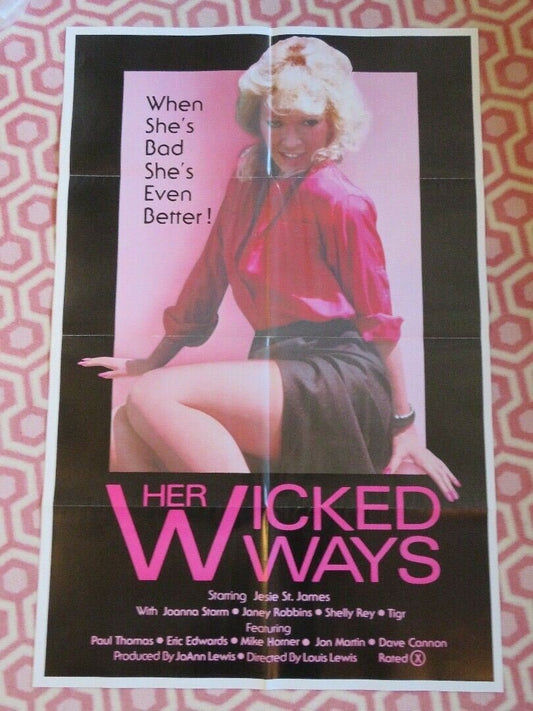 HER WICKED WAYS FOLDED US ONE SHEET POSTER JESSIE ST.JAMES JOANNA STORM 1983 - Rendezvous Cinema