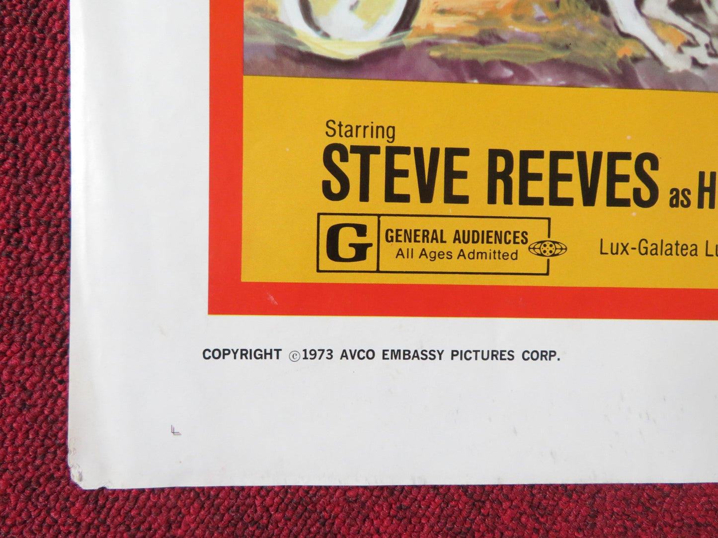 HERCULES AND HERCULES UNCHAINED COMBO FOLDED US ONE SHEET POSTER S. REEVES 1973 Rendezvous Cinema Movie posters