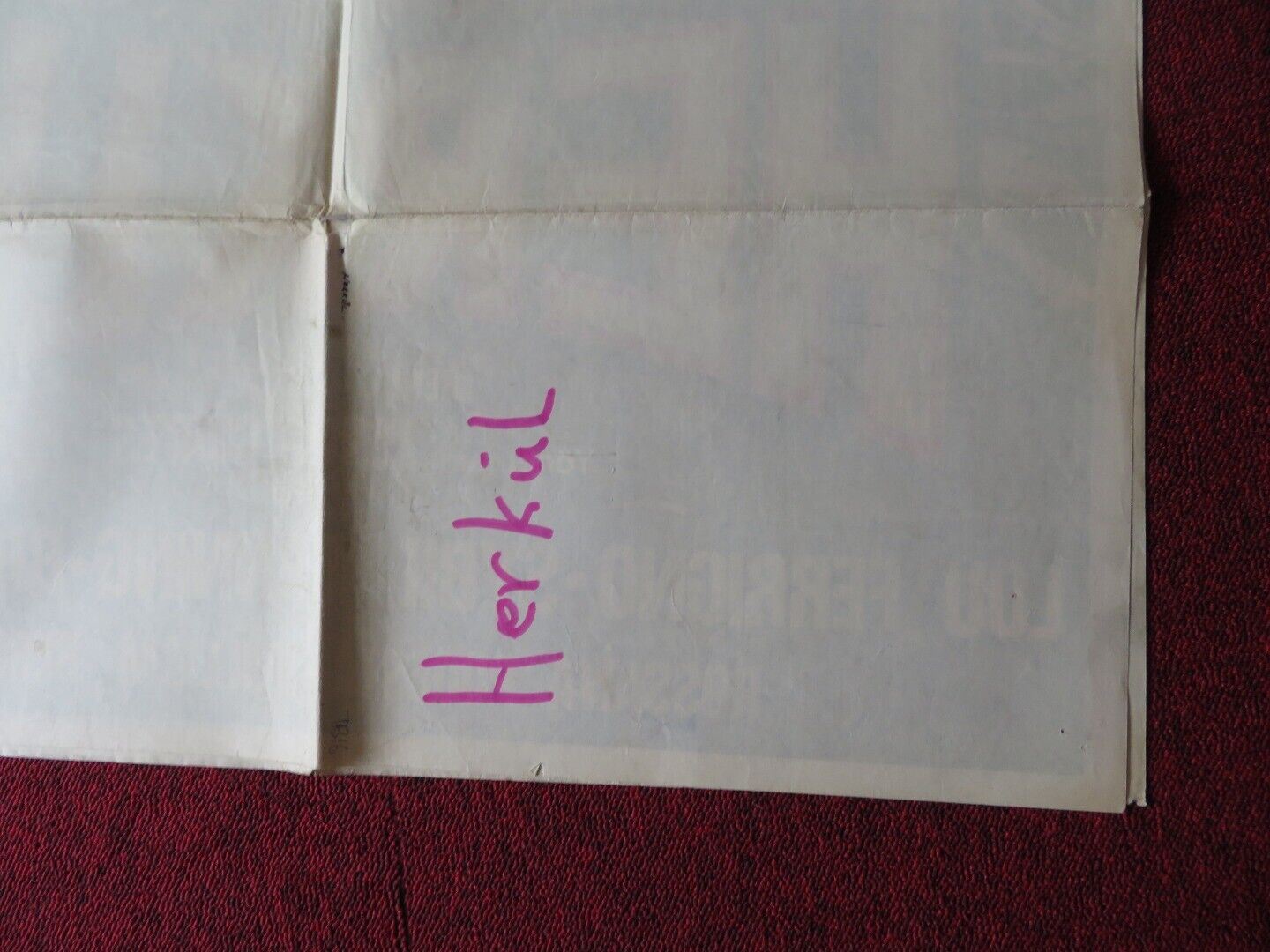 HERCULES FOLDED TURKISH ONE SHEET POSTER LOU FERRIGNO BRAD HARRIS 1983 Movie posters