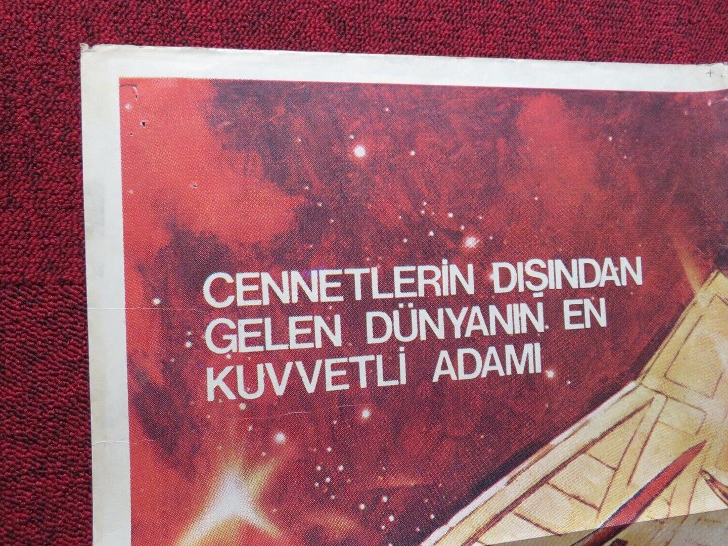 HERCULES FOLDED TURKISH ONE SHEET POSTER LOU FERRIGNO BRAD HARRIS 1983 Movie posters