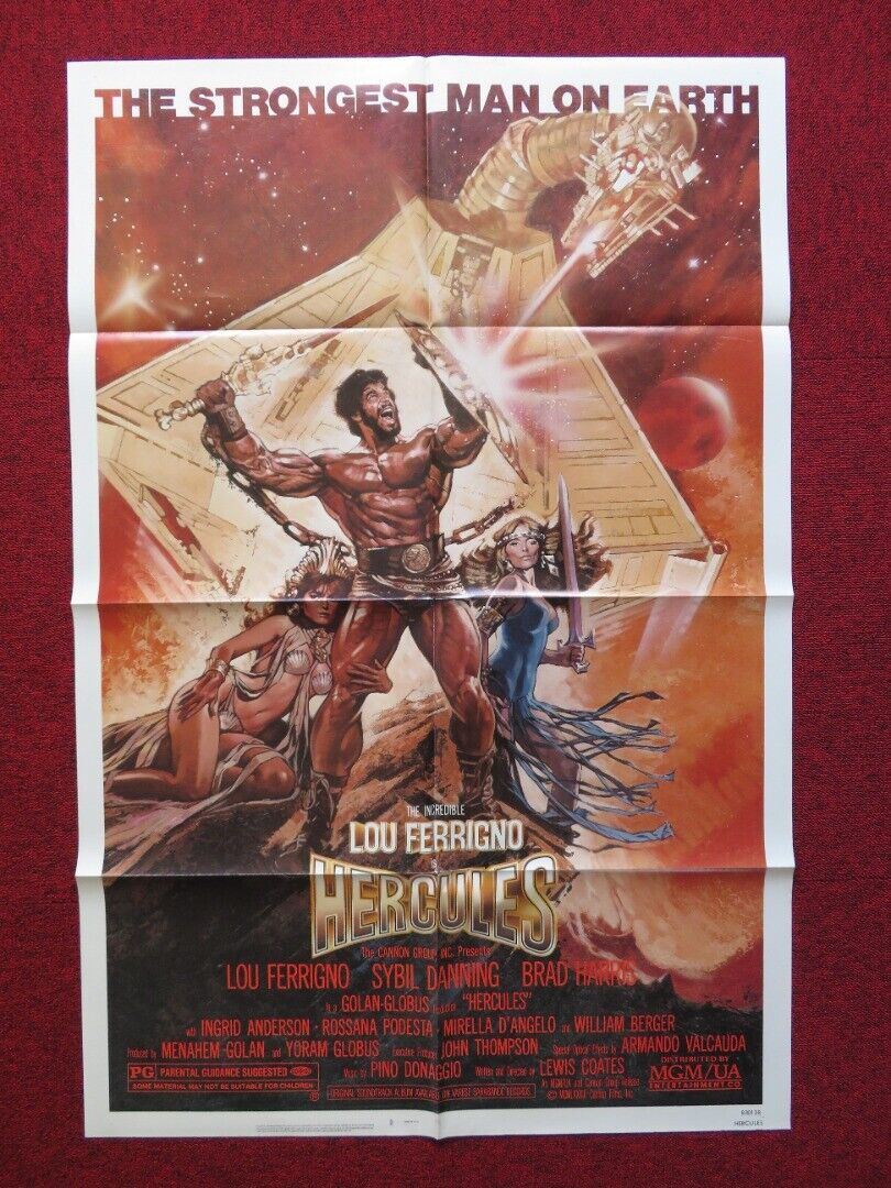 HERCULES FOLDED US ONE SHEET POSTER SYBIL DANNING LOU FERRIGNO 1983 - Rendezvous Cinema