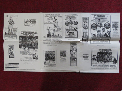 HERCULES IN NEW YORK - PRESSBOOK UNCUT RAF INDUSTRIES INC. SCHWARZENEGGER 1970 Rendezvous Cinema Movie posters