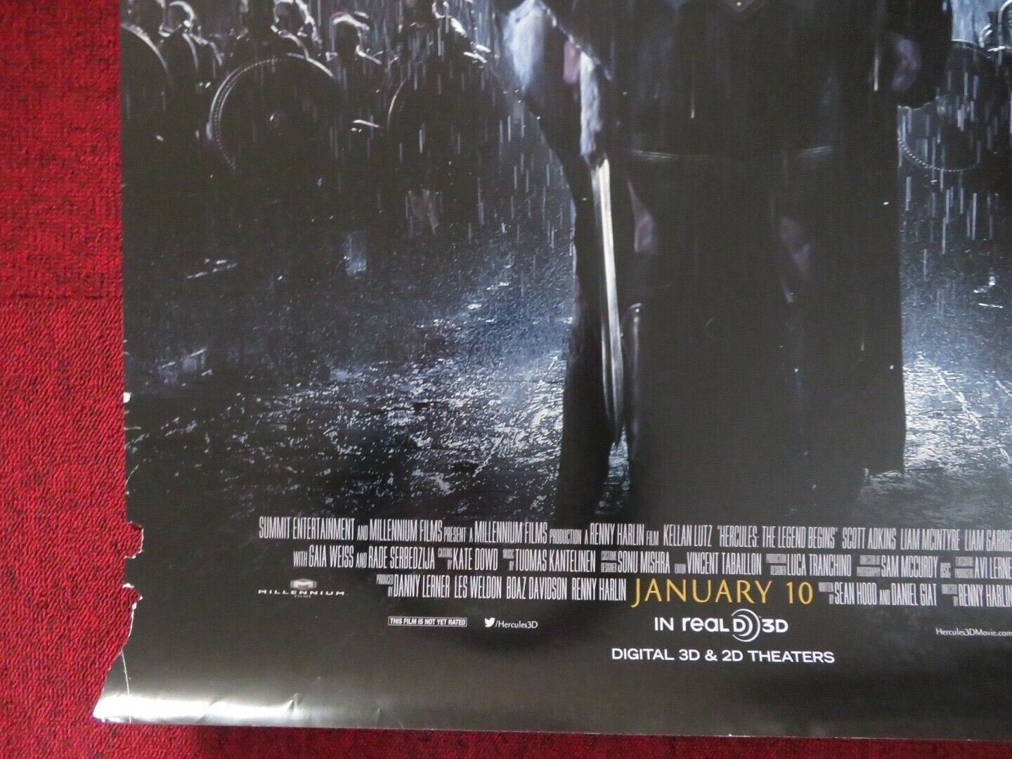 HERCULES / THE LEGEND OF HERCULES US ONE SHEET ROLLED POSTER KELLAN LUTZ 2014 Movie posters