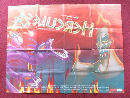 HERCULES UK QUAD POSTER FOLDED DISNEY TATE DONOVAN DANNY DE VITO 1997 Rendezvous Cinema Movie posters