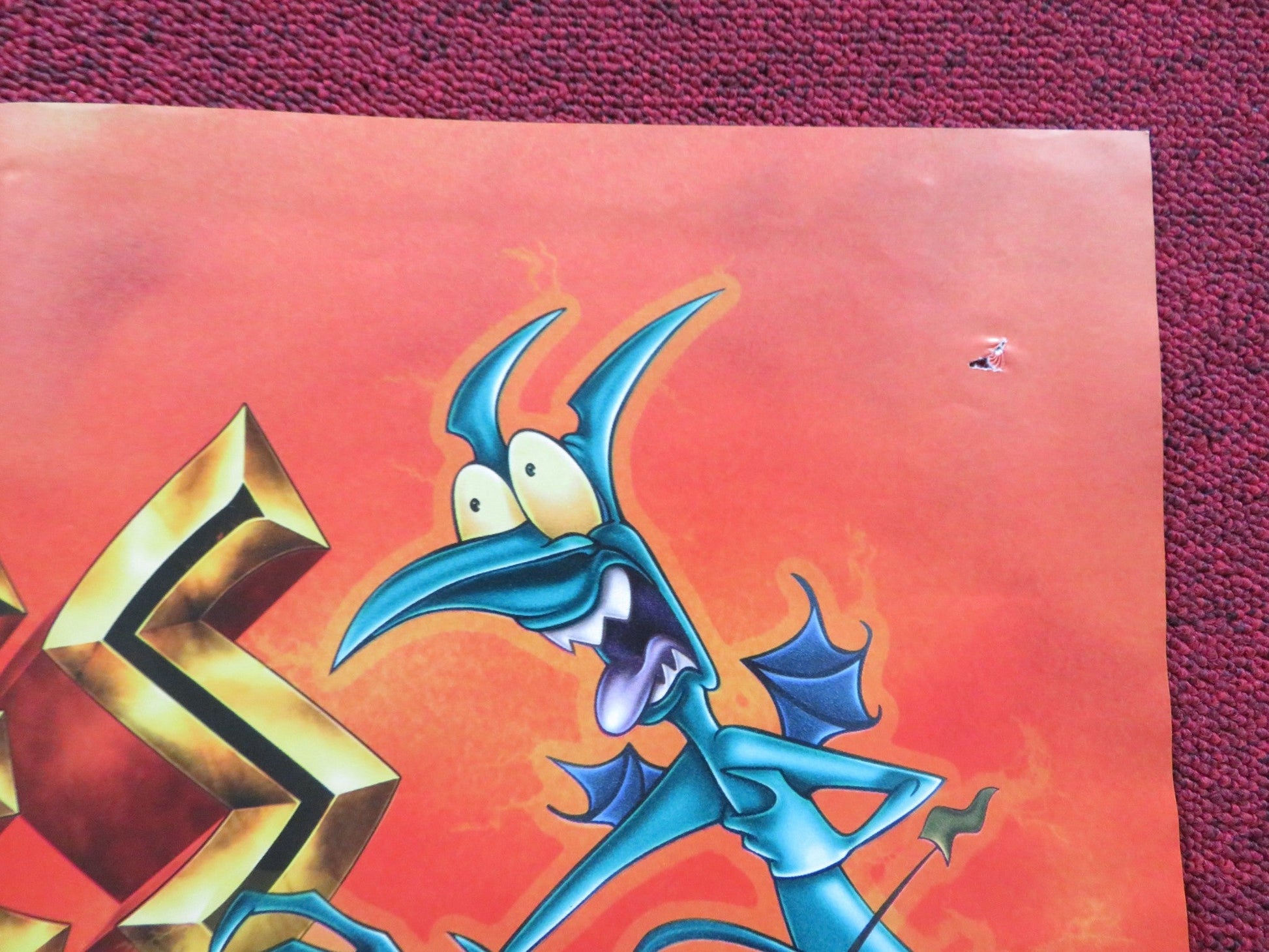 HERCULES UK QUAD POSTER FOLDED DISNEY TATE DONOVAN DANNY DE VITO 1997 Rendezvous Cinema Movie posters