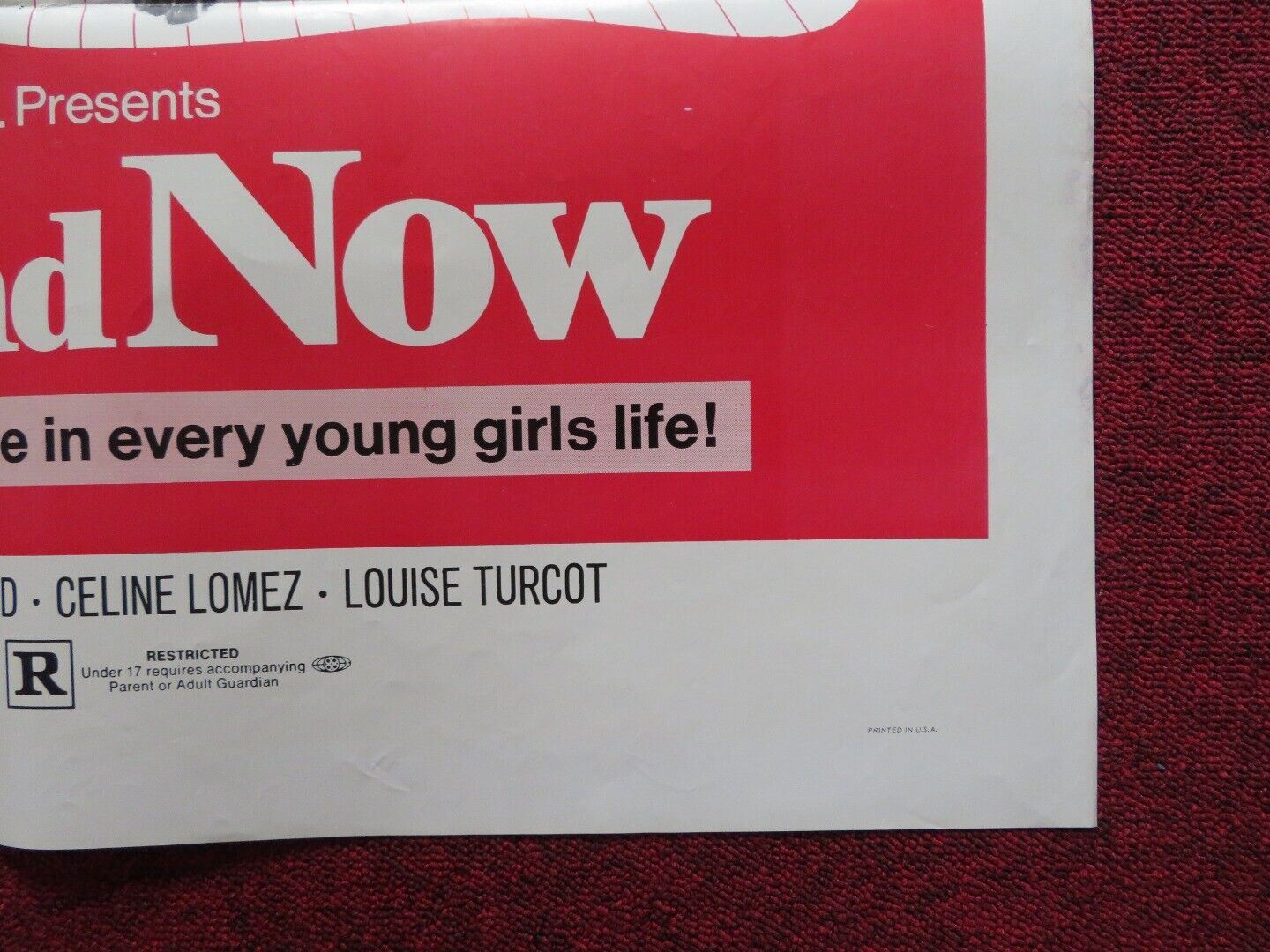 HERE AND NOW FOLDED US ONE SHEET POSTER DANIELLE OUIMET CHANTAL RENAUD 1970 - Rendezvous Cinema