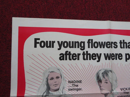 HERE AND NOW FOLDED US ONE SHEET POSTER DANIELLE OUIMET CHANTAL RENAUD 1970 - Rendezvous Cinema