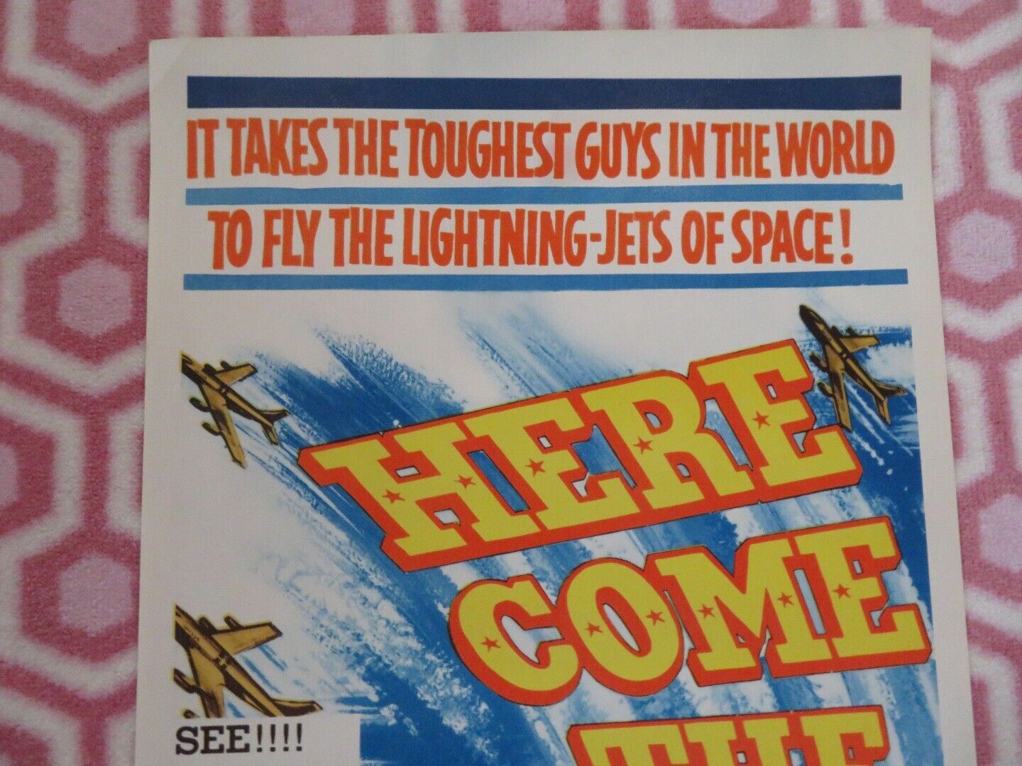 HERE COME THE JETS US INSERT (14"x 36") POSTER STEVE BRODIE LYN THOMAS 1959 Movie posters