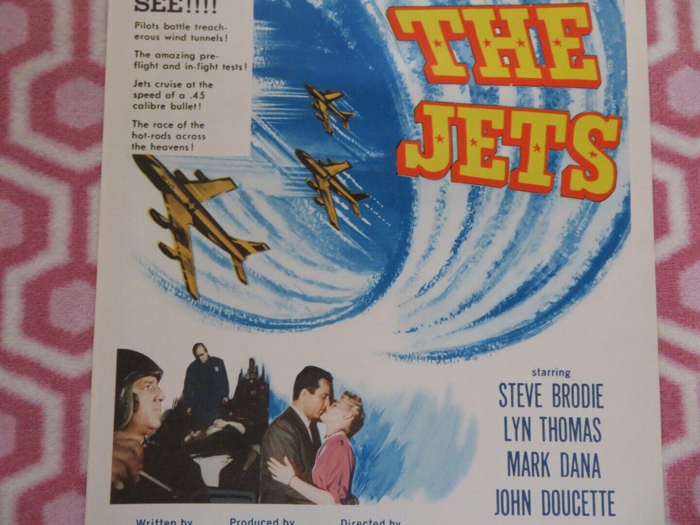 HERE COME THE JETS US INSERT (14"x 36") POSTER STEVE BRODIE LYN THOMAS 1959 Movie posters