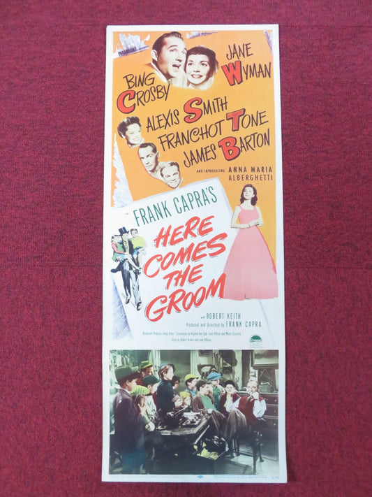 HERE COMES THE GROOM US INSERT (14"x 36") POSTER BING CROSBY JANE WYMAN 1951 Rendezvous Cinema Movie posters