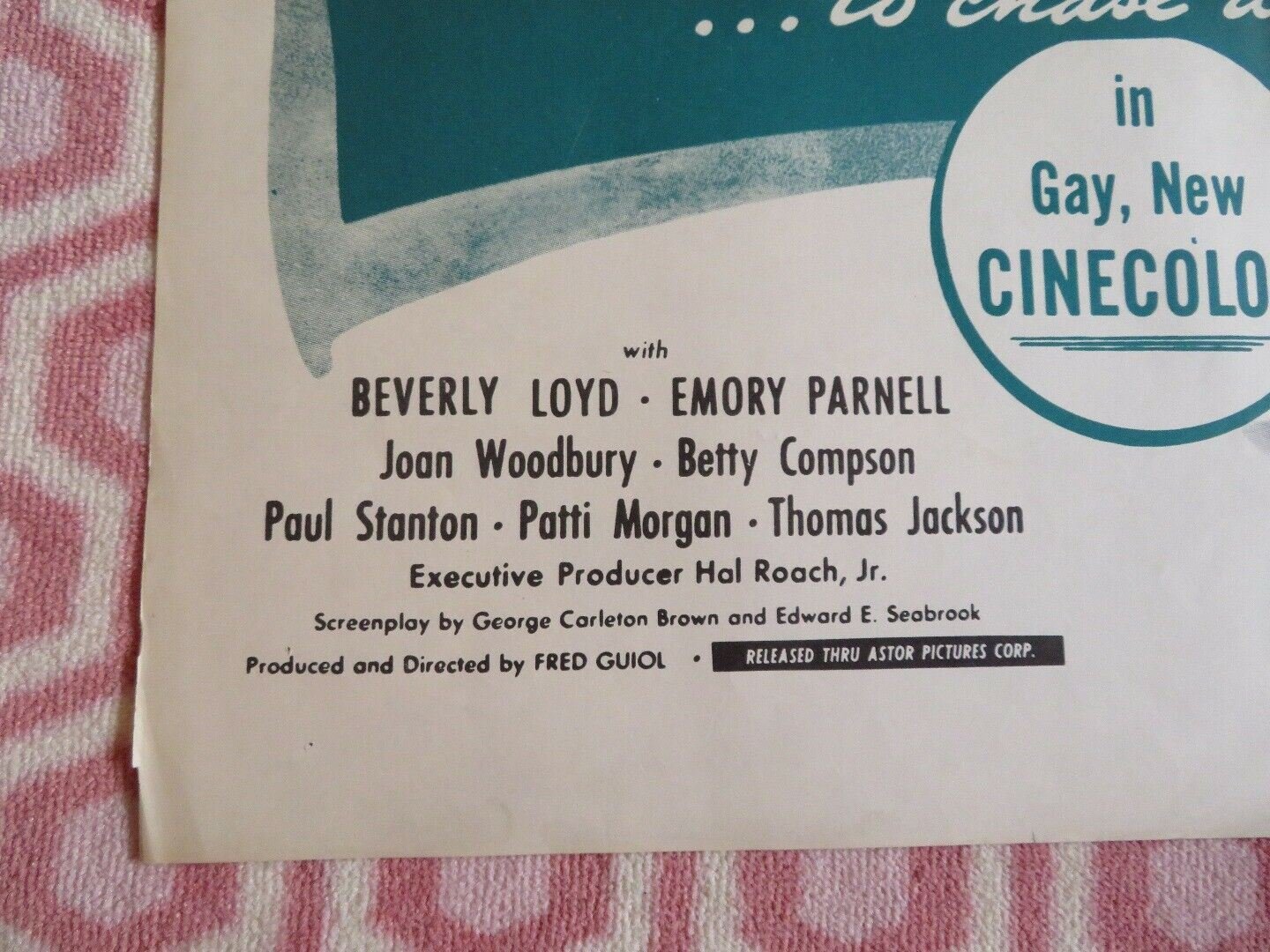HERE COMES TROUBLE US ONE SHEET POSTER WILLIAM TRACY JOE SAWYER 1948 Movie posters