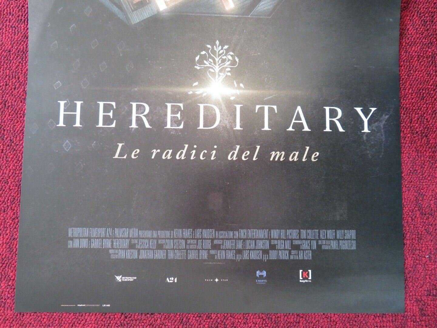 HEREDITARY ITALIAN LOCANDINA (26.5"x12.5") POSTER ALEX WOLFF GABRIEL BYRNE 2018 Movie posters