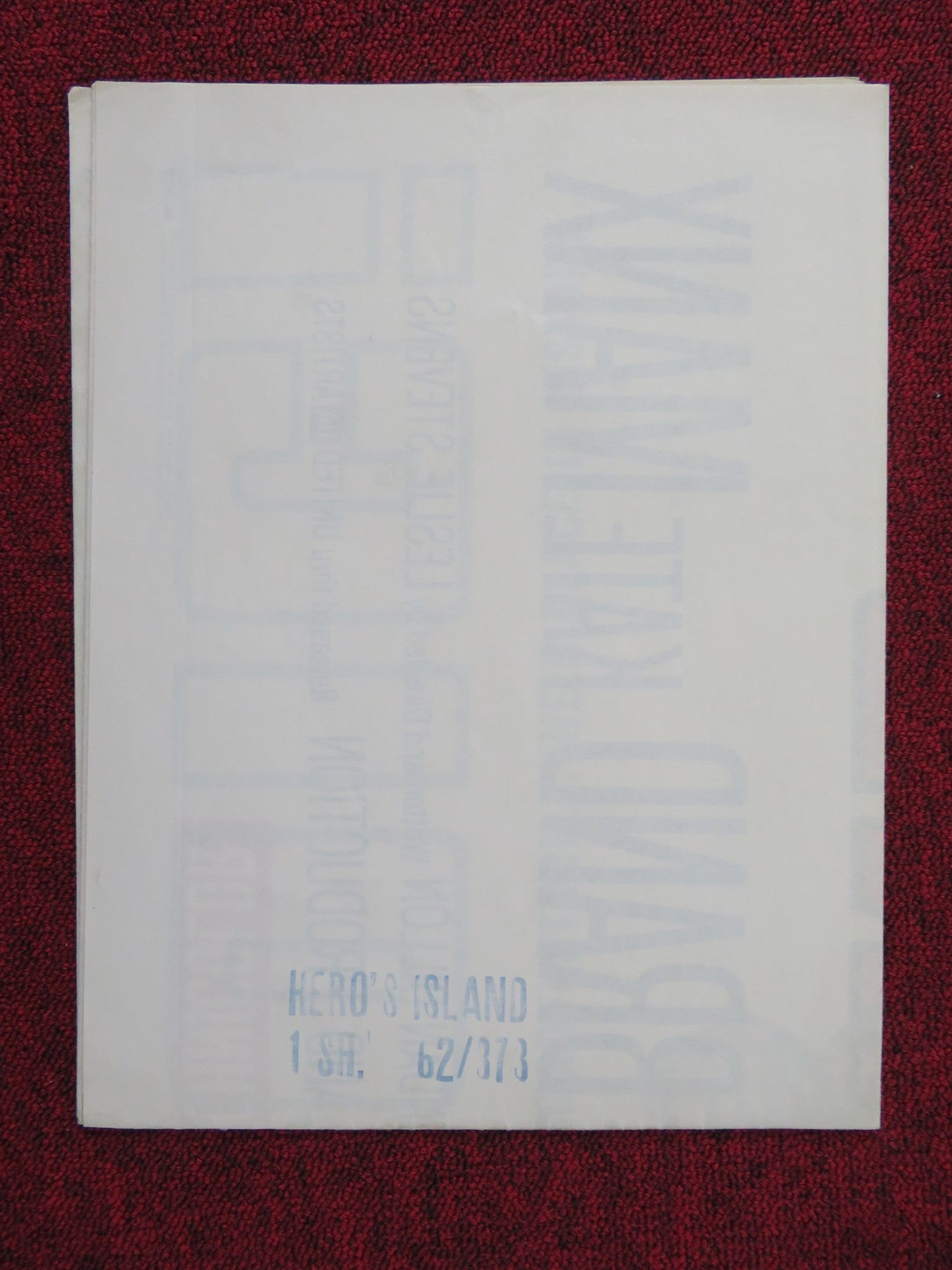 HERO'S ISLAND FOLDED US ONE SHEET POSTER JAMES MASON RIP TORN 1962 Rendezvous Cinema Movie posters