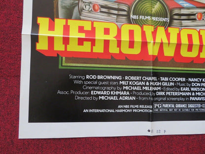 HEROWORK FOLDED US ONE SHEET POSTER ROB BROWNING ROBERT CHAPLE 1977 Movie posters
