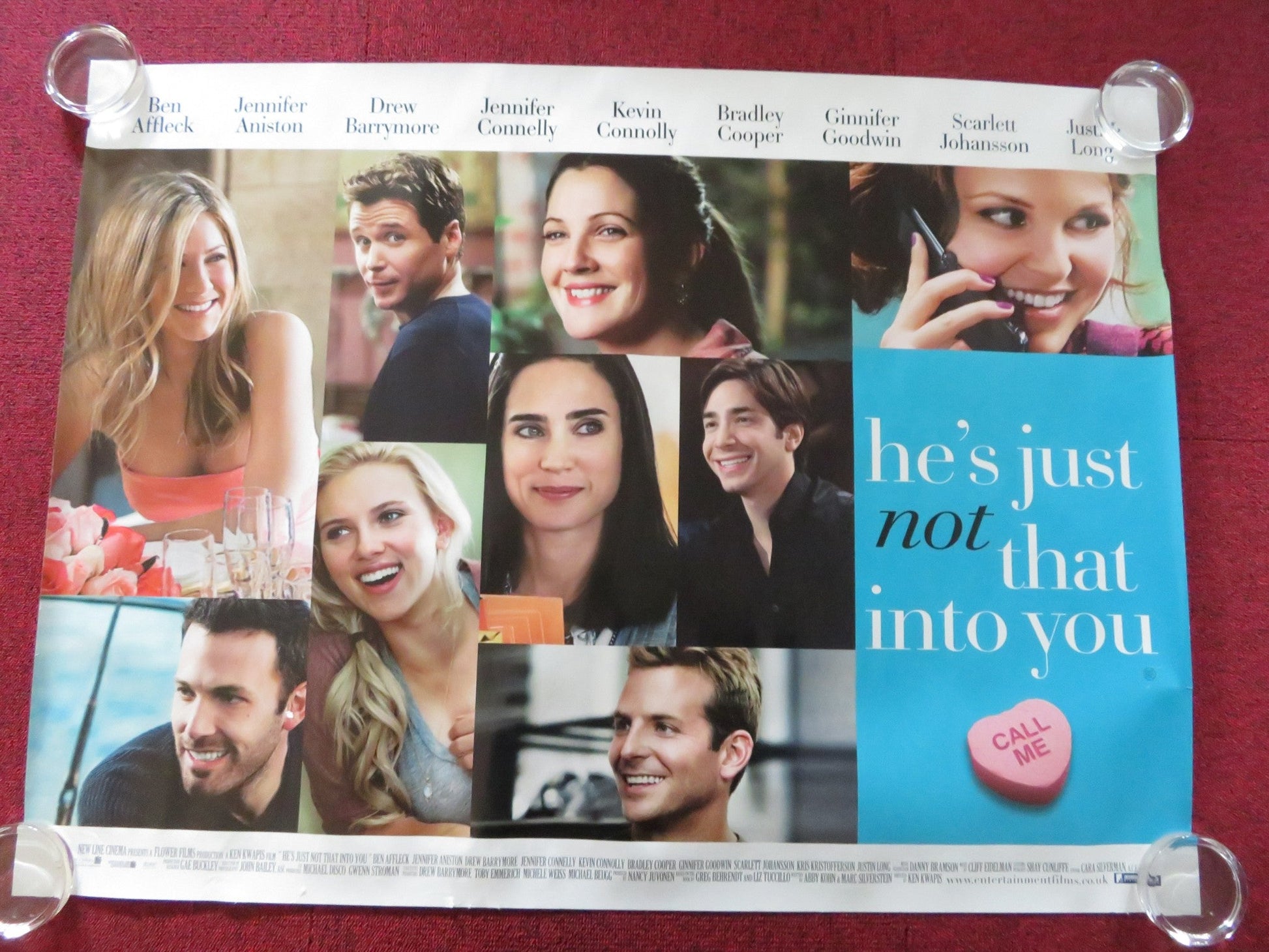HE'S JUST NOT THAT INTO YOU UK QUAD (30"x 40") ROLLED POSTER BEN AFFLECK 2009 Rendezvous Cinema Movie posters