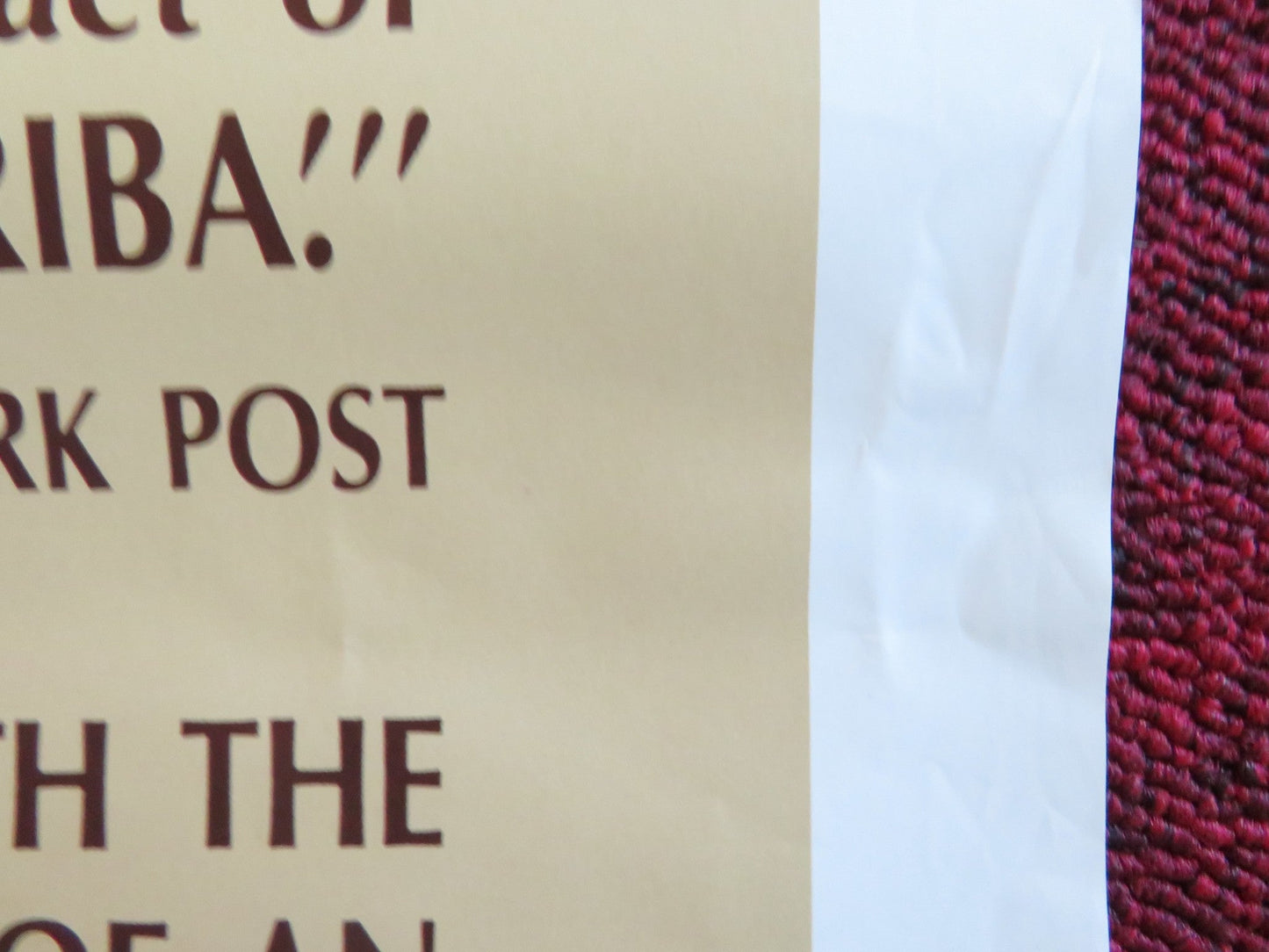 HEY BABU RIBA US ONE SHEET ROLLED POSTER GALA VIDENOVIC RELJA BASIC 1985 Rendezvous Cinema Movie posters