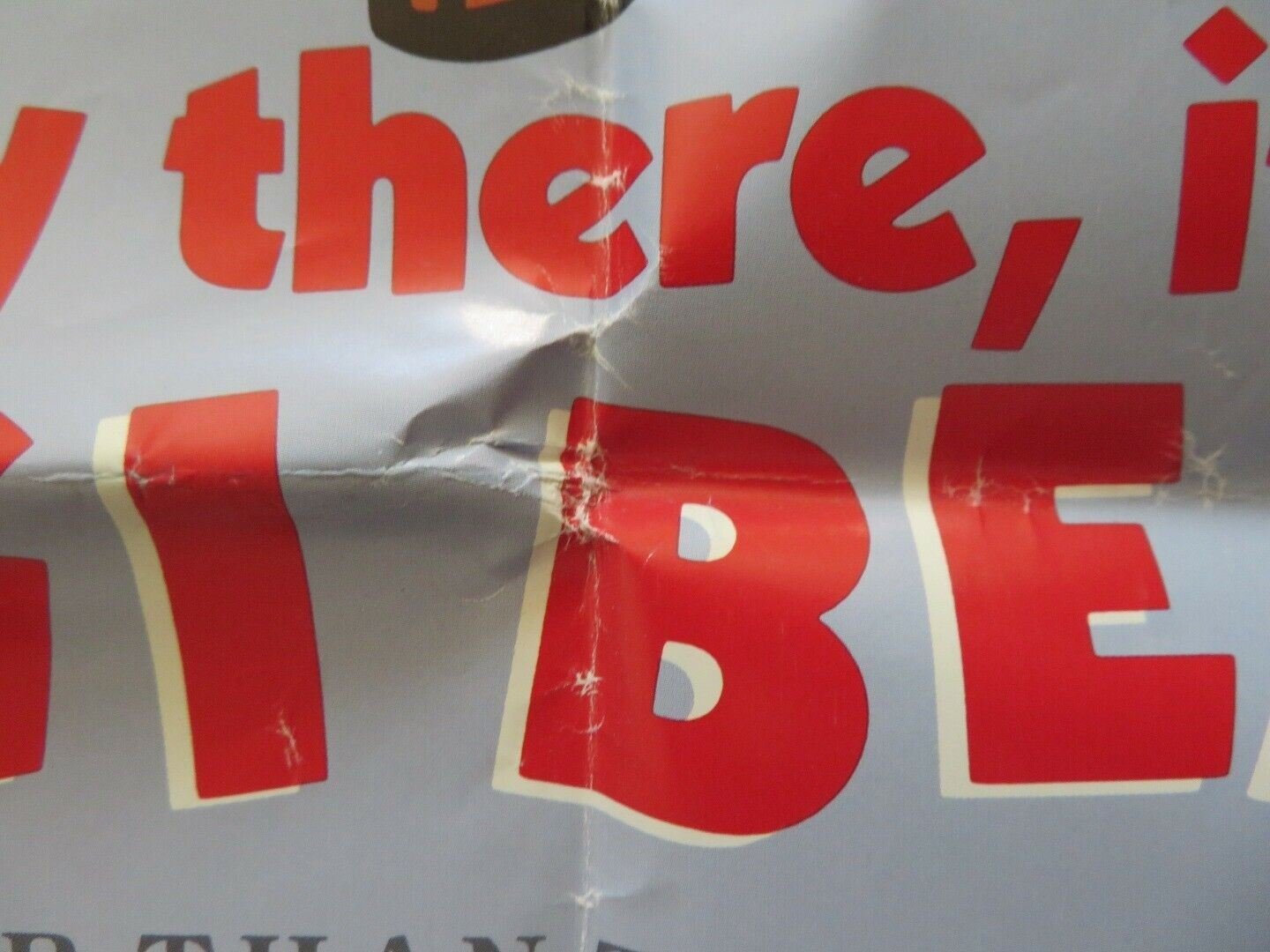 HEY THERE IT'S YOGI BEAR FOLDED US ONE SHEET POSTER DAWS BUTLER DON MESSICK '64 Movie posters