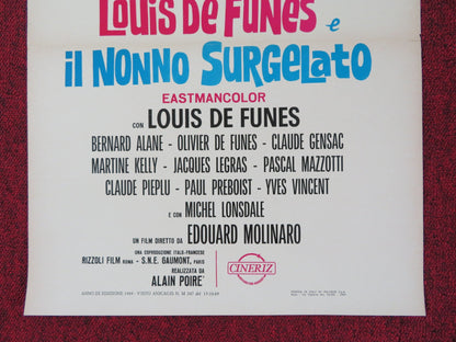 HIBERNATUS ITALIAN LOCANDINA POSTER LOUIS DE FUNES BERNARD ALANE 1969 Rendezvous Cinema Movie posters