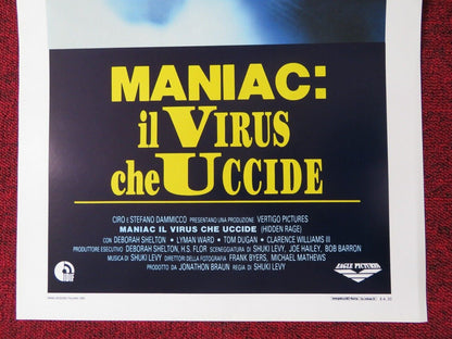 HIDDEN RAGE/ Perfect Victims ITALIAN LOCANDINA (27.5"x13") POSTER 1989 Movie posters