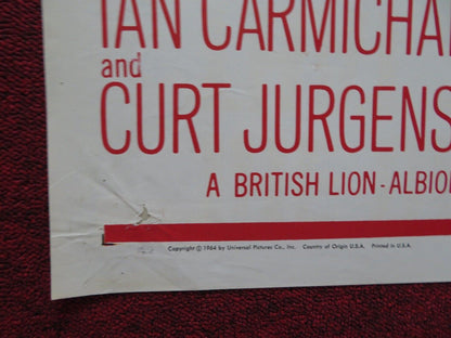 HIDE AND SEEK FOLDED US ONE SHEET POSTER IAN CARMICHAEL CURD JURGENS 1964 Movie posters