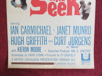HIDE AND SEEK US INSERT (14"x 36") POSTER IAN CARMICHAEL JANET MUNRO 1964 Rendezvous Cinema Movie posters
