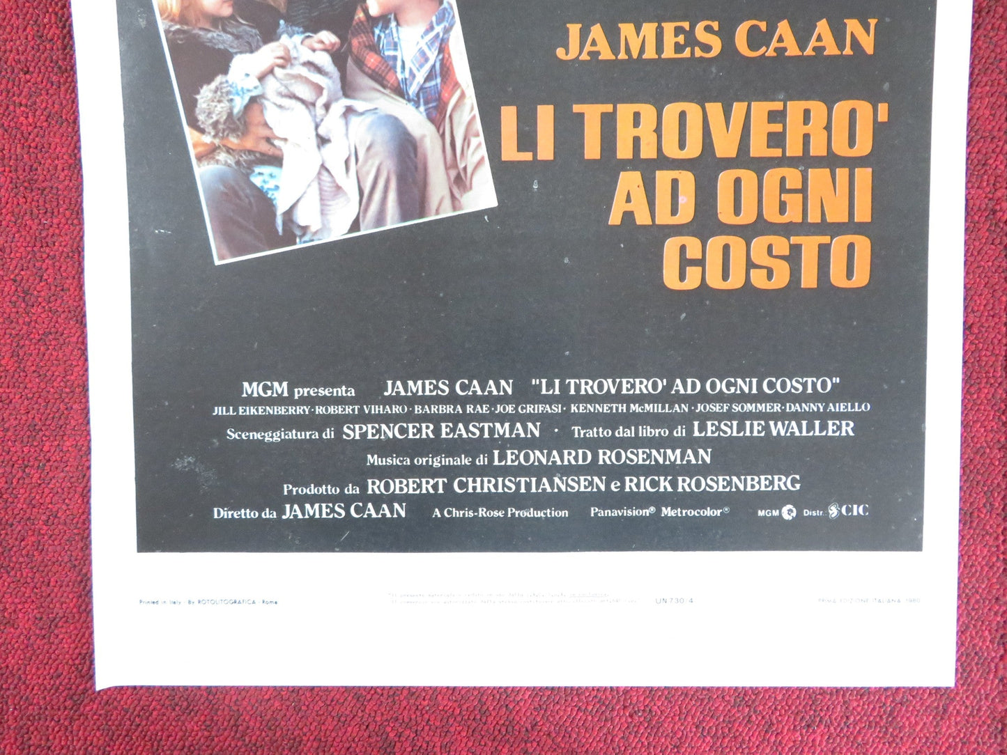 HIDE IN PLAIN SIGHT ITALIAN LOCANDINA POSTER JAMES CAAN JILL EIKENBERRY 1980 Rendezvous Cinema Movie posters