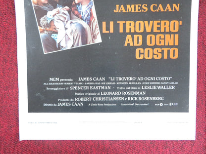 HIDE IN PLAIN SIGHT ITALIAN LOCANDINA POSTER JAMES CAAN JILL EIKENBERRY 1980 Rendezvous Cinema Movie posters
