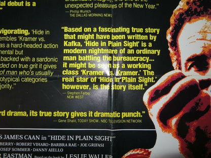 HIDE IN PLAIN SIGHT US ONE SHEET POSTER JAMES CAAN JILL EIKENBERRY Movie posters