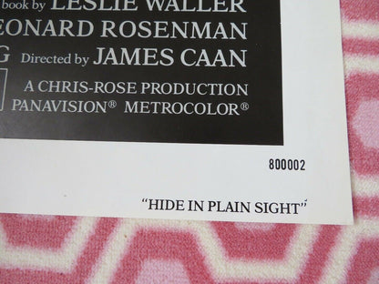 HIDE IN PLAIN SIGHT US ORIGINAL ONE SHEET POSTER JAMES CAAN AIELLO Movie posters