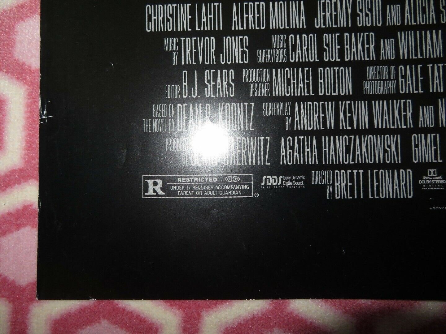 HIDEAWAY US ONE SHEET POSTER JEFF GOLDBLUM DEAN.R.KOONTZ 1995 Movie posters