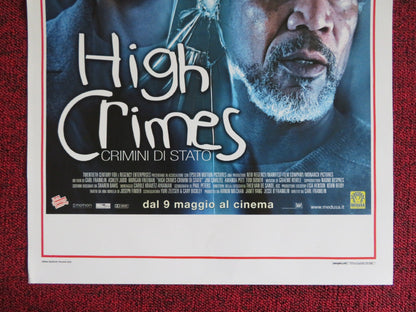 HIGH CRIMES ITALIAN LOCANDINA POSTER ASHLEY JUDD MORGAN FREEMAN 2003 Rendezvous Cinema Movie posters