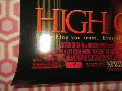 HIGH CRIMES VERSION A US ONE SHEET ROLLED POSTER A JUDD MORGAN FREEMAN 2002 Movie posters