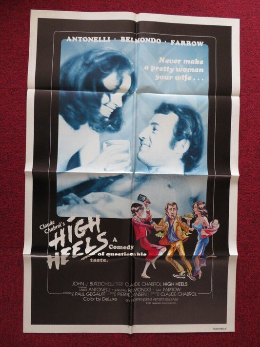 HIGH HEELS / Scoundrel in White FOLDED US ONE SHEET POSTER LAURA ANTONELLI 1981 Movie posters