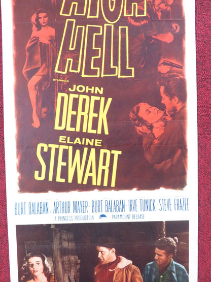 HIGH HELL US INSERT (14"x 36") POSTER JOHN DEREK ELAINE STEWART 1958 Rendezvous Cinema Movie posters