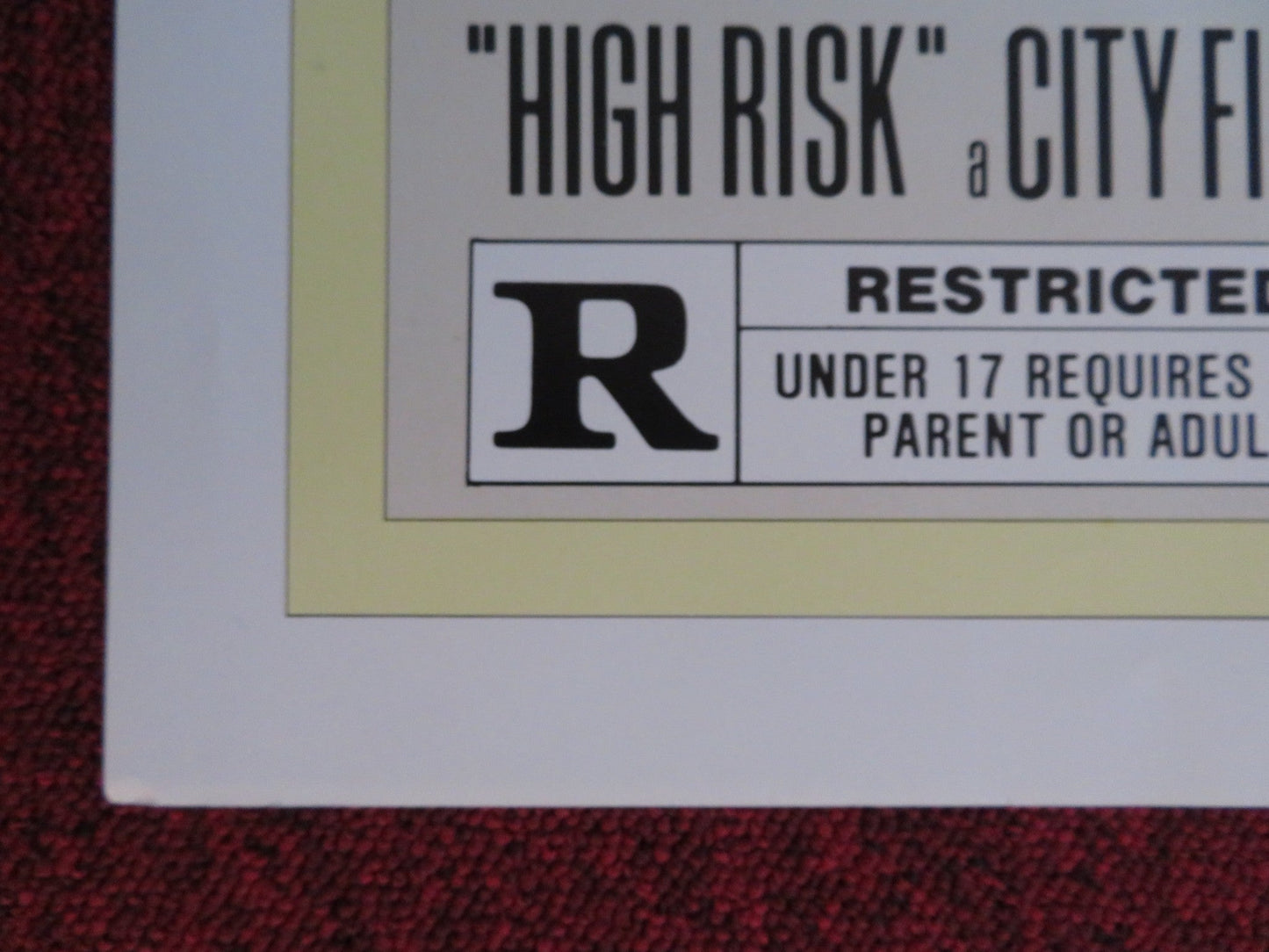 HIGH RISK FOLDED US ONE SHEET POSTER JAMES BROLIN ANTHONY QUINN 1981 Rendezvous Cinema Movie posters