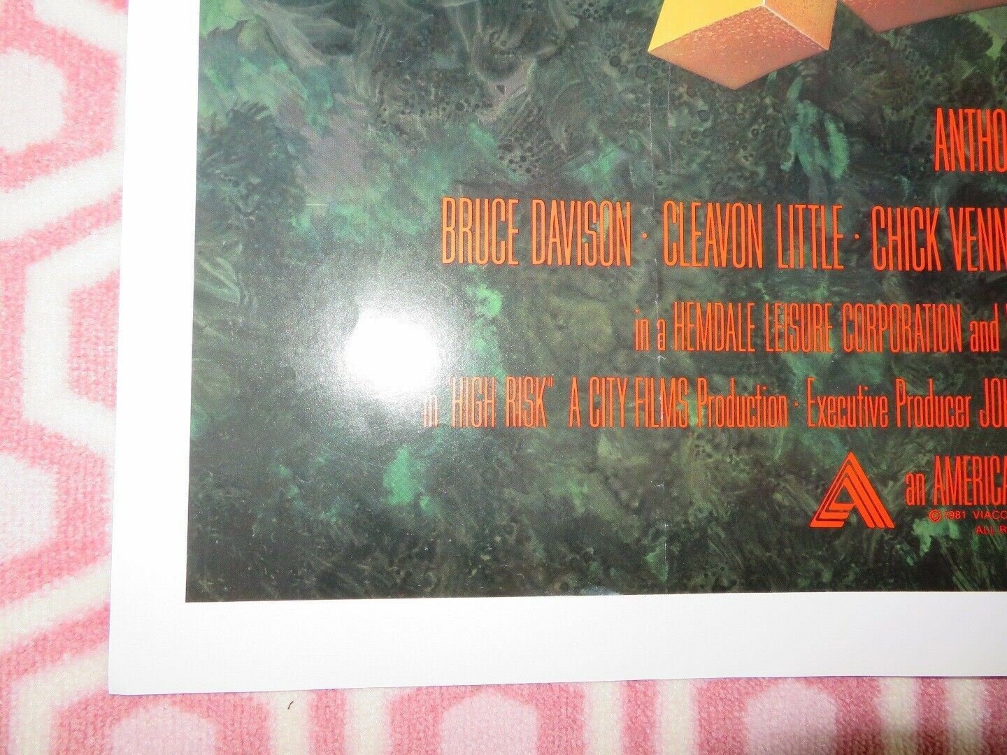 HIGH RISK US ONE SHEET POSTER JAMES BROLIN ANTHONY QUINN 1981 Movie posters