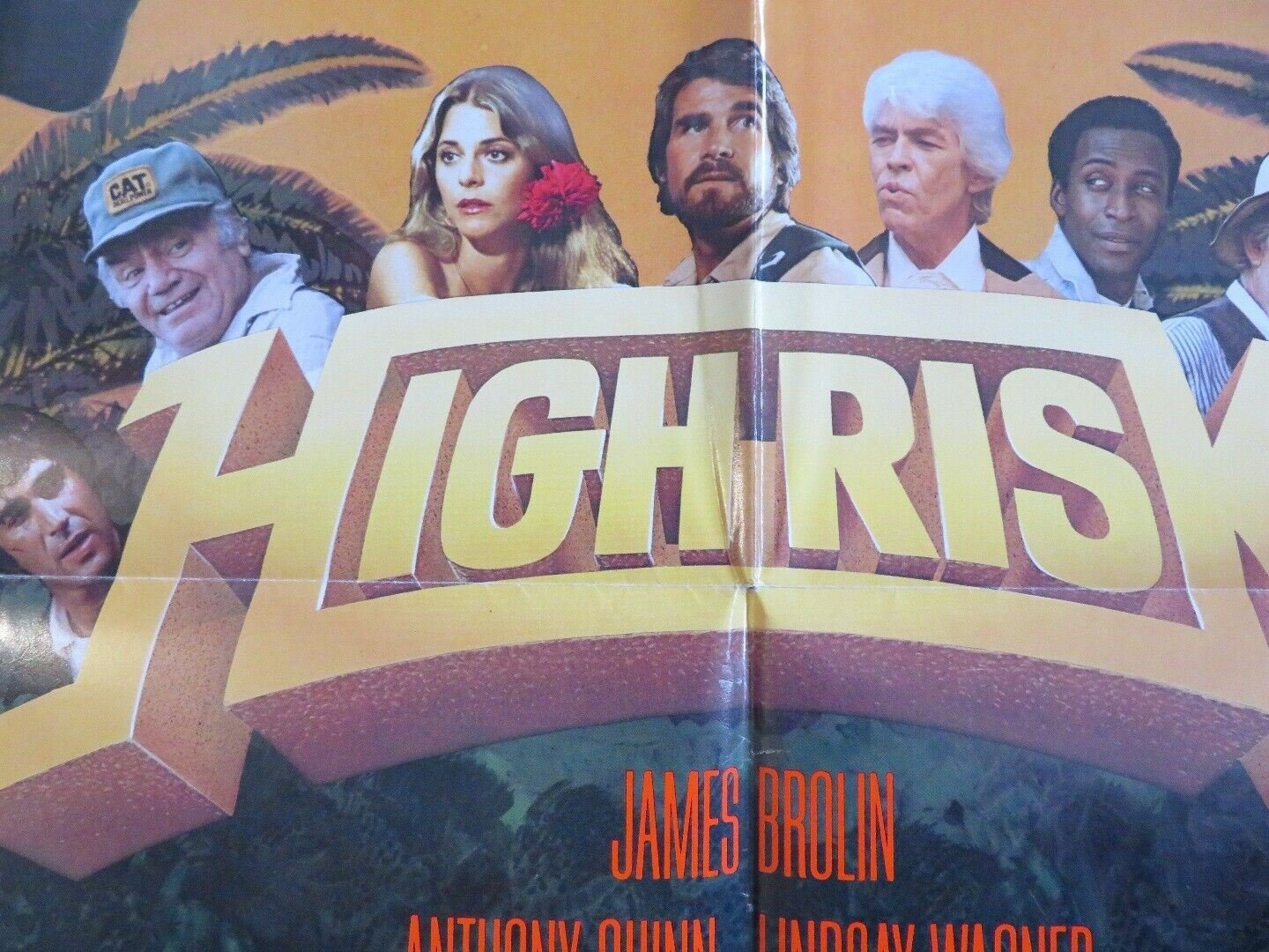 HIGH RISK US ONE SHEET POSTER JAMES BROLIN ANTHONY QUINN 1981 Movie posters
