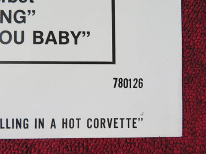 HIGH ROLLING IN A HOT CORVETTE FOLDED US ONE SHEET POSTER JOSEPH BOTTOMS 1977 Rendezvous Cinema Movie posters