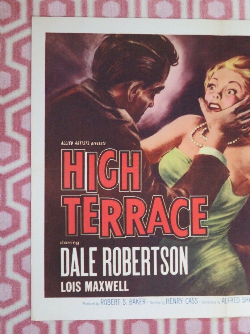 HIGH TERRACE US HALF SHEET (22"x 28") POSTER DALE ROBERTSON LOIS MAXWELL 1956 Movie posters