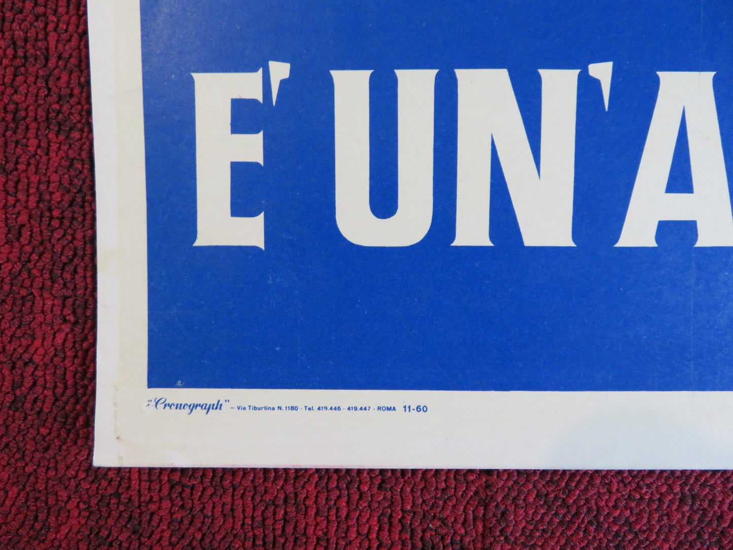 HIGH TIME ITALIAN FOTOBUSTA POSTER BING CROSBY FABIAN 1960 Rendezvous Cinema Movie posters