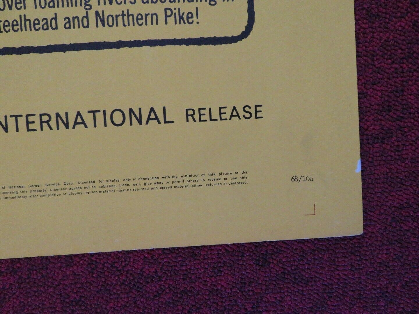 HIGH WILD AND FREE ONE FOLDED US ONE SHEET POSTER GORDON EASTMAN 1968 Movie posters